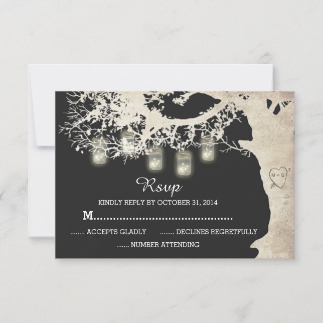 Mason Jar String Lights Tree Vintage Gray RSVP (Anverso)