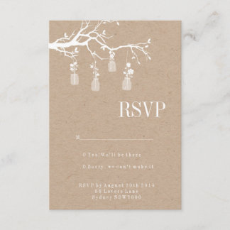 Mason Jar Wedding RSVP