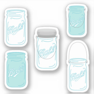Mason Jars Personalizado Rustic Boda Pegatina Set
