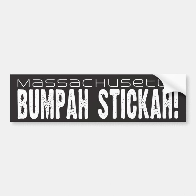 ¡Massachusetts Bumpah Stickah! Pegatina para el (Frente)