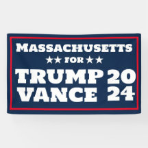 Massachusetts para la pancarta de Trump Vance 2024