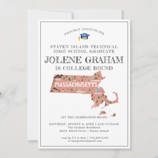 Massachusetts | Partido de Graduación Vinculado a  (Anverso)