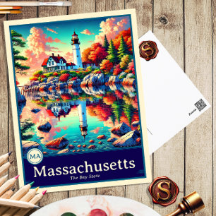 Massachusetts Postal con cubierta de estilo anim