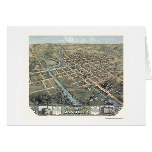 Massillon, mapa panorámico del OH - 1870