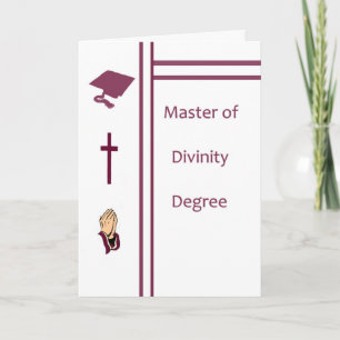 Master en Divinity Degree, Tarjeta de felicitación