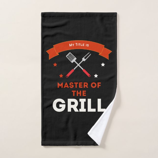 Master of the Grill witziger Spruch zum BBQ (Toalla de mano)
