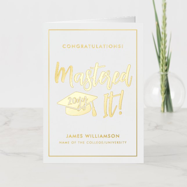 Máster personalizado de graduación (Anverso)