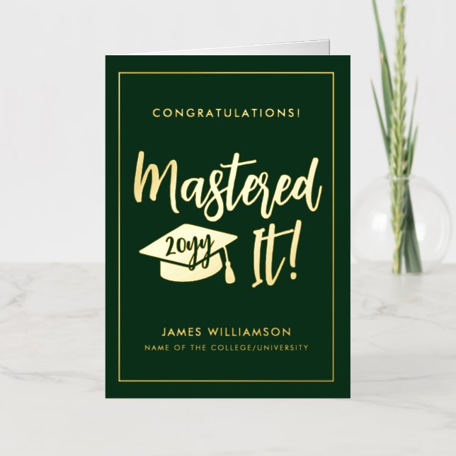 Máster personalizado de graduación (Anverso)