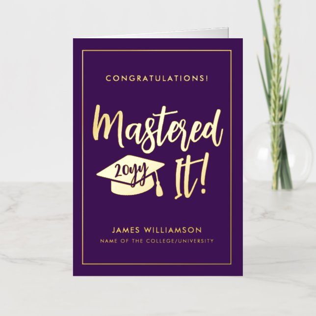 Máster personalizado de graduación (Anverso)