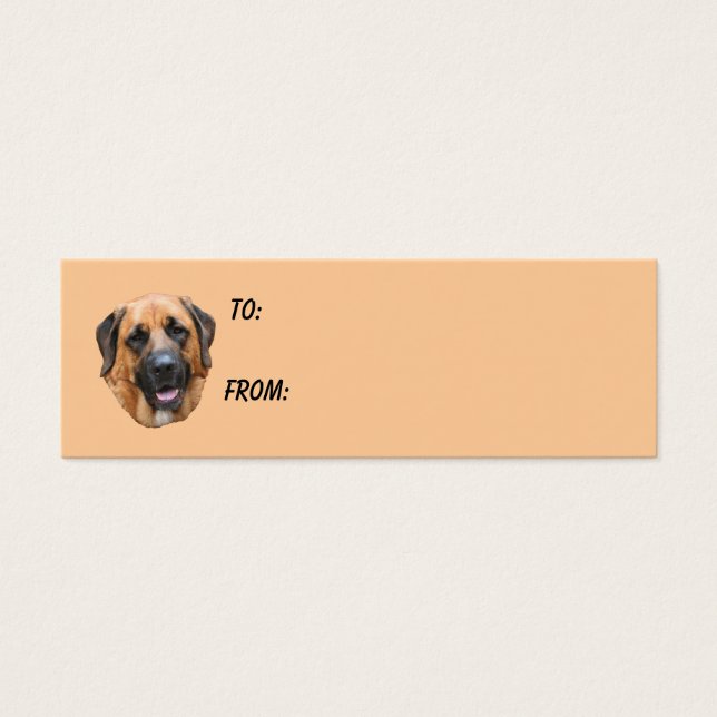 Mastiff Face Dog Photo Gift Etiqueta (Frente)