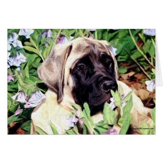 Mastiff puppy en azulejos (Anverso (Horizontal))