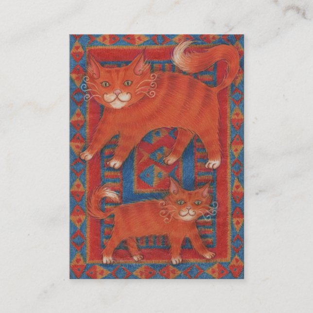 Mat Cats tarjeta de visita regordeta (Anverso)
