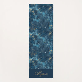 Mat de yoga azul personalizado