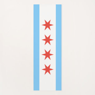 Mat de yoga con bandera de Chicago