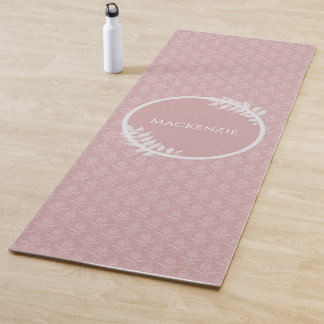 Mat de yoga Damask elegante rosa