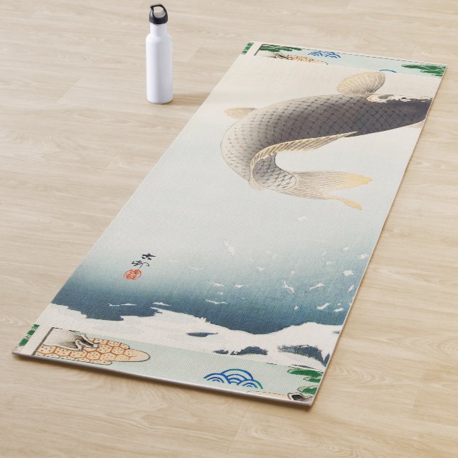 MAT DE YOGA DE IMPRESIÓN JAPONESA DE PESCADO VOLAN (In situ)