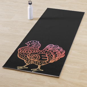Mat de yoga de lineares de pollo