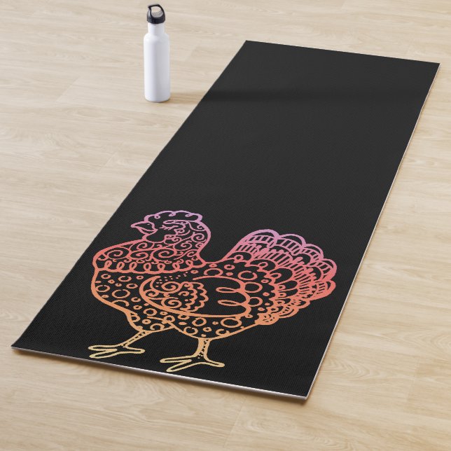 Mat de yoga de lineares de pollo (In situ)