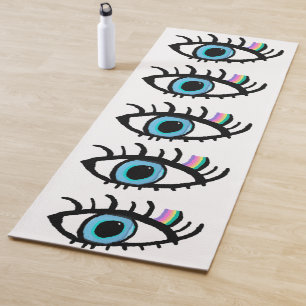 Mat de yoga de ojos malvados, soy Protección de 
