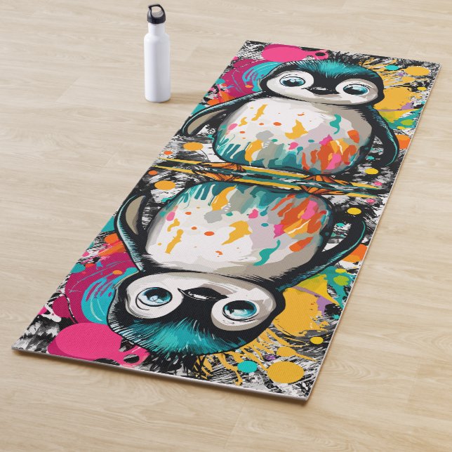 Mat de yoga de pingüino lindo bebé (In situ)