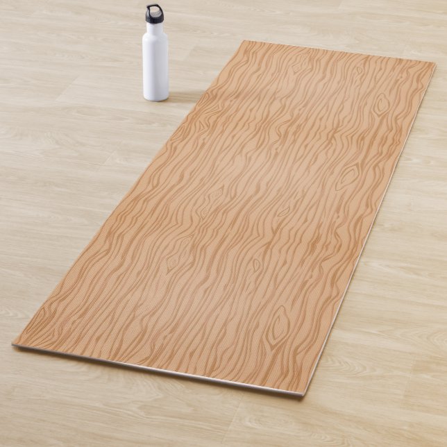 Mat de yoga de textura de madera rústica para vibr (In situ)