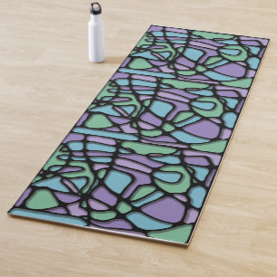 Mat de yoga de vidrio manchado de neuroart