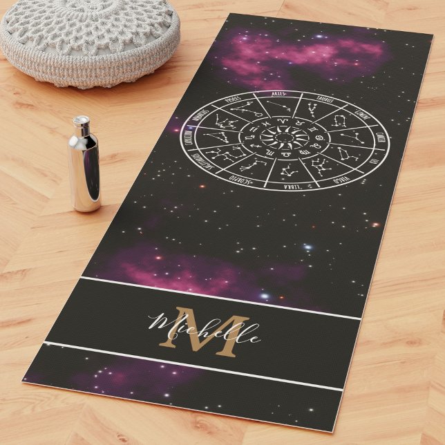 Mat de yoga del calendario zodiaco con nebulosa mo (Subido por el creador)