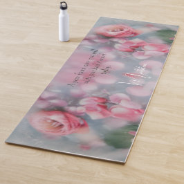 Mat de yoga floral rosa personalizado - Nombre per