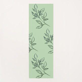 Mat de Yoga Floral Verde