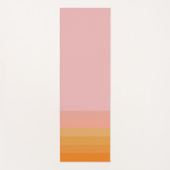 Mat de yoga horizontal rosa de línea energética Na (Anverso)