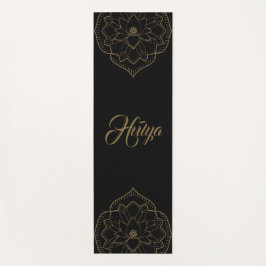 Mat de yoga marrón y negro de Lotus Mandala