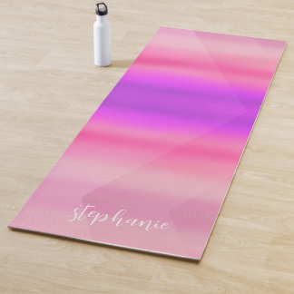Mat de yoga moderno color agua rosa caliente