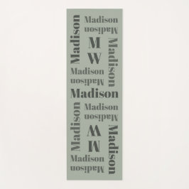 Mat de yoga monograma de personalizado de repetici