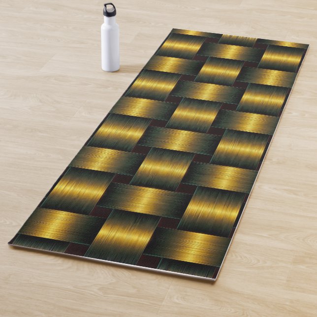 Mat de yoga negro y oro (In situ)
