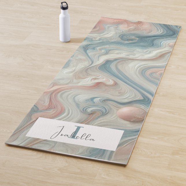 Mat de yoga Pastel Marble personalizado (In situ)