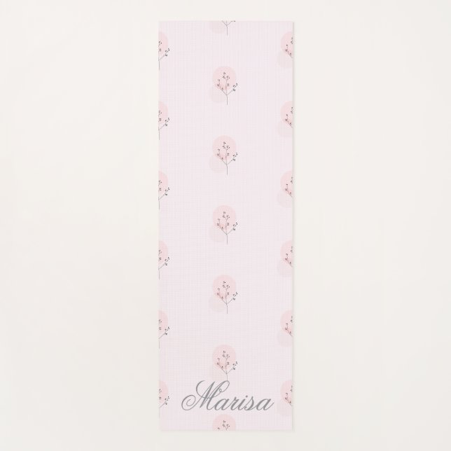 Mat de yoga Pastel personalizado - Nombre personal (Anverso)