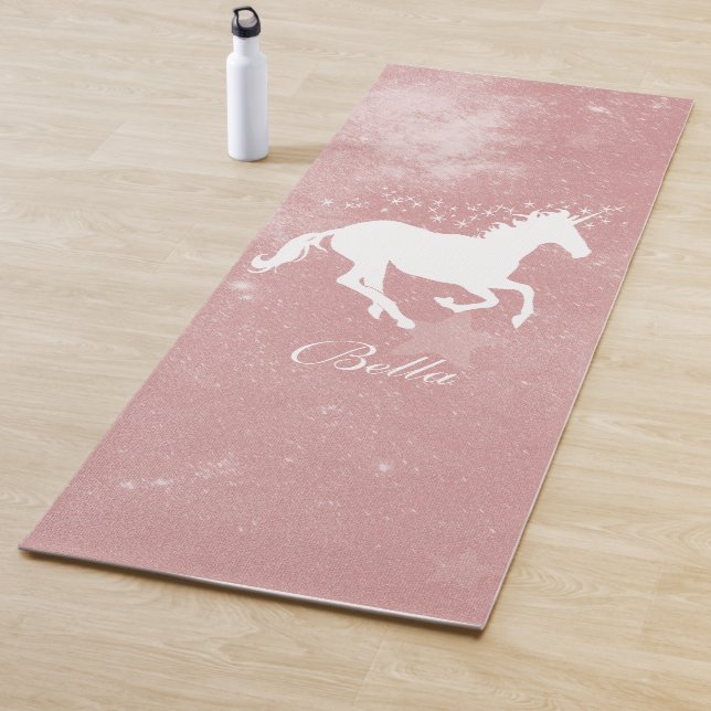 Mat de yoga personalizado de Unicornio rosa (In situ)