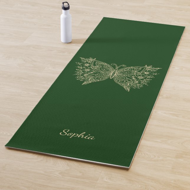 Mat de yoga personalizado, Mat pirata de mariposa (In situ)