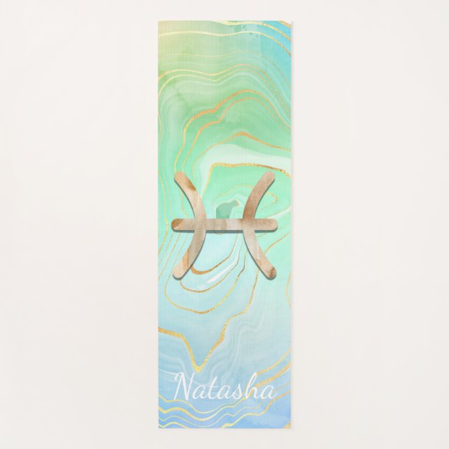 Mat de yoga Pisces personalizado (Anverso)
