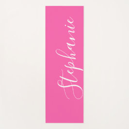 Mat de yoga rosa monograma moderno