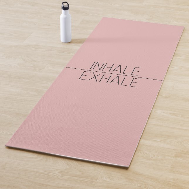 Mat de yoga rosado Rubor Exhale Inhale (In situ)