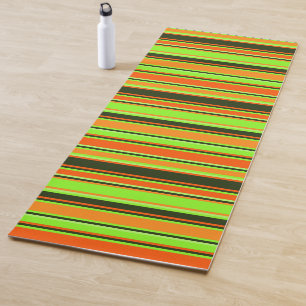 Mat de yoga tirayado de cal, Naranja y mandarina