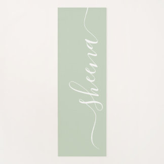 Mat de yoga verde sabio personalizado
