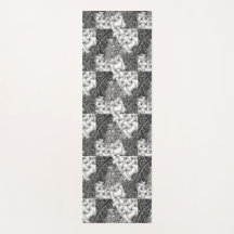 Mat de yoga Zen blanco y negro