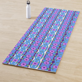 Mat decorativo largo en azul y púrpura