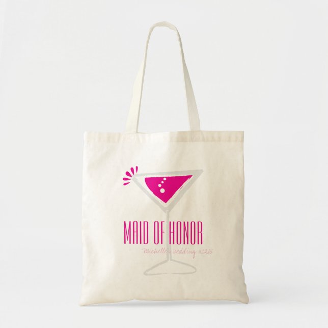 Mata de vidrio rosado Martini de honor Bolsa de lo (Frente)