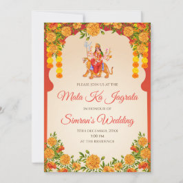Mata ka Jagrata invita a la invitación de puja de 