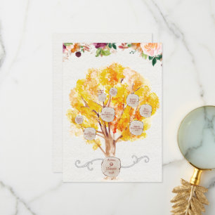 Matar de árbol familiar deja tarjeta de Ancesto ge