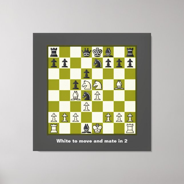 Mate de rompecabezas de ajedrez en impresión de te (Anverso)