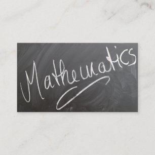 Matemática Tutor Chalkboard - Tarjeta de visita
